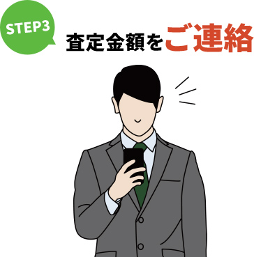 査定金額をご連絡